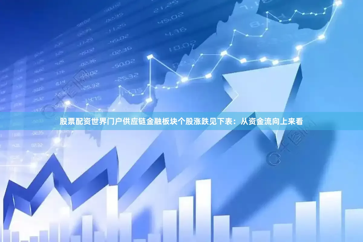 股票配资世界门户供应链金融板块个股涨跌见下表：从资金流向上来看