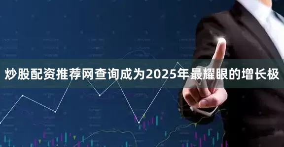 炒股配资推荐网查询成为2025年最耀眼的增长极